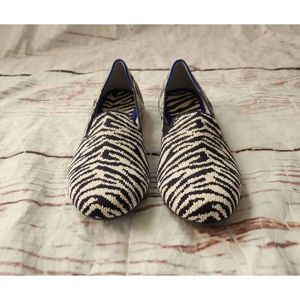 Rothy's Retired Flat Zebra Loafer‎ Size 5.5